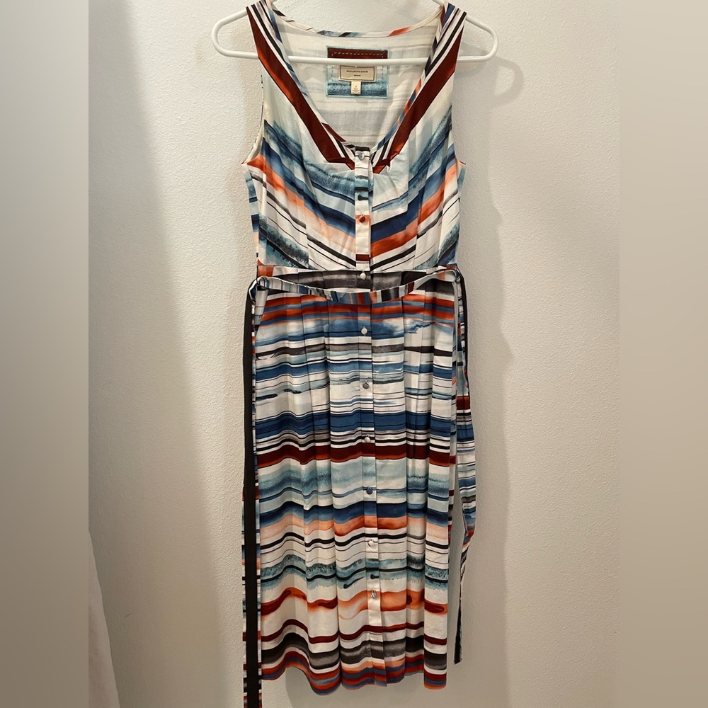 Anthropologie Moulinette Soeurs Multicolor Striped Midi Dress